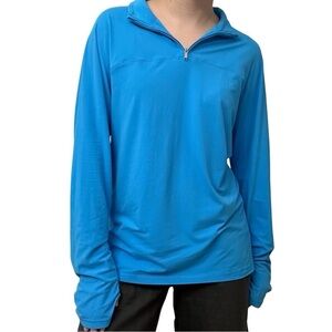 Lululemon Long Sleeve Athletic Shirt Sweatshirt Bright Blue Size Extra Large